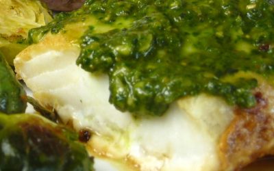 Cod and Pesto with Nutty Rice and Bok Choy, Friday, January 7, 2022