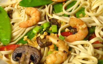Japanese Noodles with Shrimp and Snow Peas: Thursday, January 13, 2022