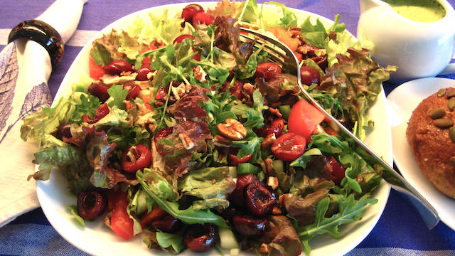 Seasonal Bing Cherry and Grilled Chicken Salad : Thursday, June 16, 2022