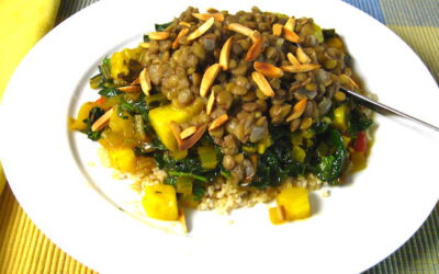 Curried Kale and Pineapple with Bulgur and Lentils: Thursday, November 11, 2021