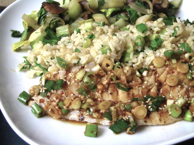 Grilled Rockfish and Poke Sauce with Lemon/Scallion Rice: Friday, December 2, 2022
